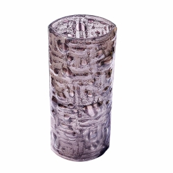Váza hnědá bublinová 30 cm oblá