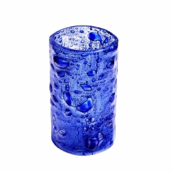 Váza modrá bublinová 20 cm oblá