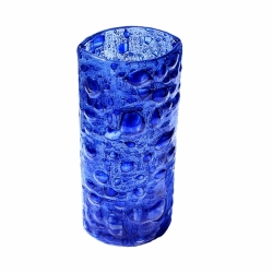 Váza modrá bublinová 30 cm oblá