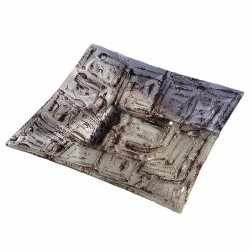 Mísa hnědá bublinkové sklo 30x30 cm hloubka 5 cm