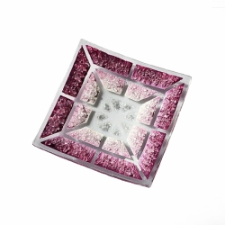 Mísa duhová fialovobílá střepová 12x12 cm