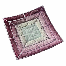 Mísa duhová fialovobílá střepová 30x30 cm