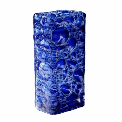 Váza modrá bublinová 20 cm hranatá