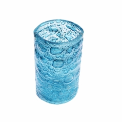 Váza tyrkysová bublinová 20 cm oblá