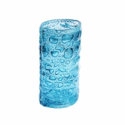 Váza tyrkysová bublinová 20 cm oblá